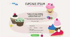 Desktop Screenshot of cupcakeipsum.com