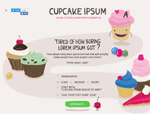 Tablet Screenshot of cupcakeipsum.com